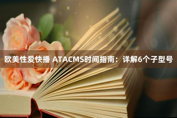 欧美性爱快播 ATACMS时间指南：详解6个子型号
