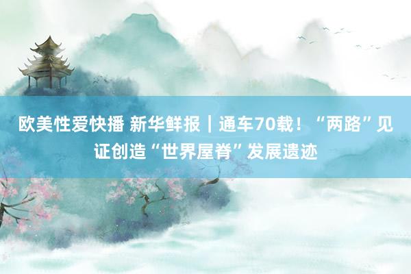 欧美性爱快播 新华鲜报｜通车70载！“两路”见证创造“世界屋脊”发展遗迹